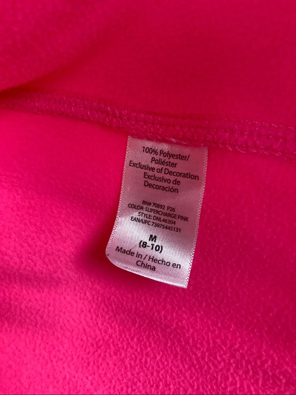 Danskin Now Women’s Neon Pink Pullover Hoodie sz Medium